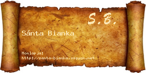 Sánta Bianka névjegykártya