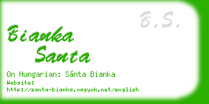 bianka santa business card
